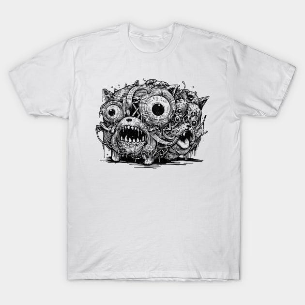 Weird Surreal Cat T-Shirt by Blindsight Visions Art